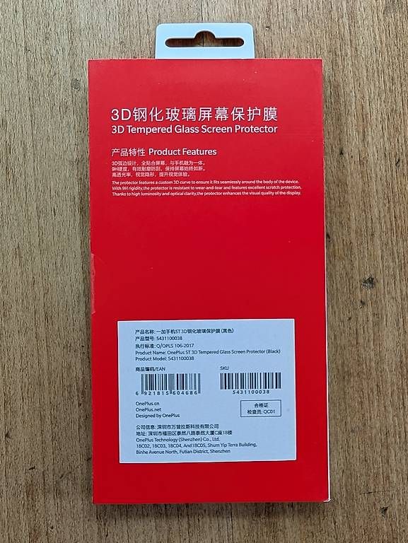 OnePlus Cover & Protezioni schermo: Original OnePlus 5T Displayschutz – Nuovo (secondo la descrizione) da Pfaffnau venduto da reapcx 3