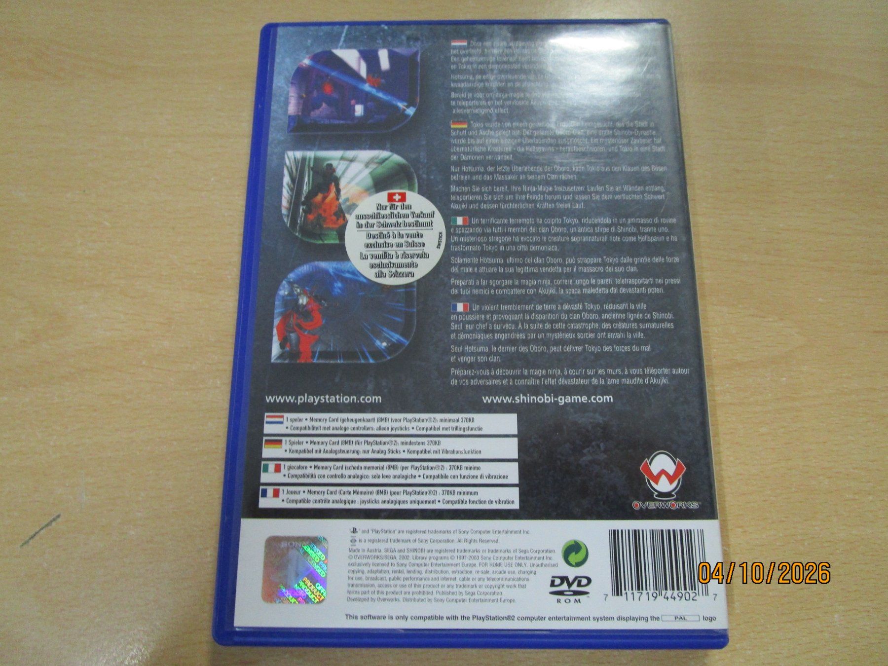 Sony Giochi: Shinobi Sony Playstation 2 PS2 – Usato da Goldau venduto da agestuffer 1