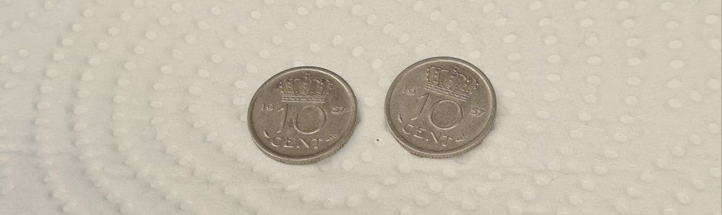 Tutti le monete: 2x 10 Cent Niederlande 1957 – Usato da Zell LU venduto da Jamaila