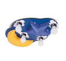 DECKENLAMPE FÜR KINDERZIMMER MOND BLAU