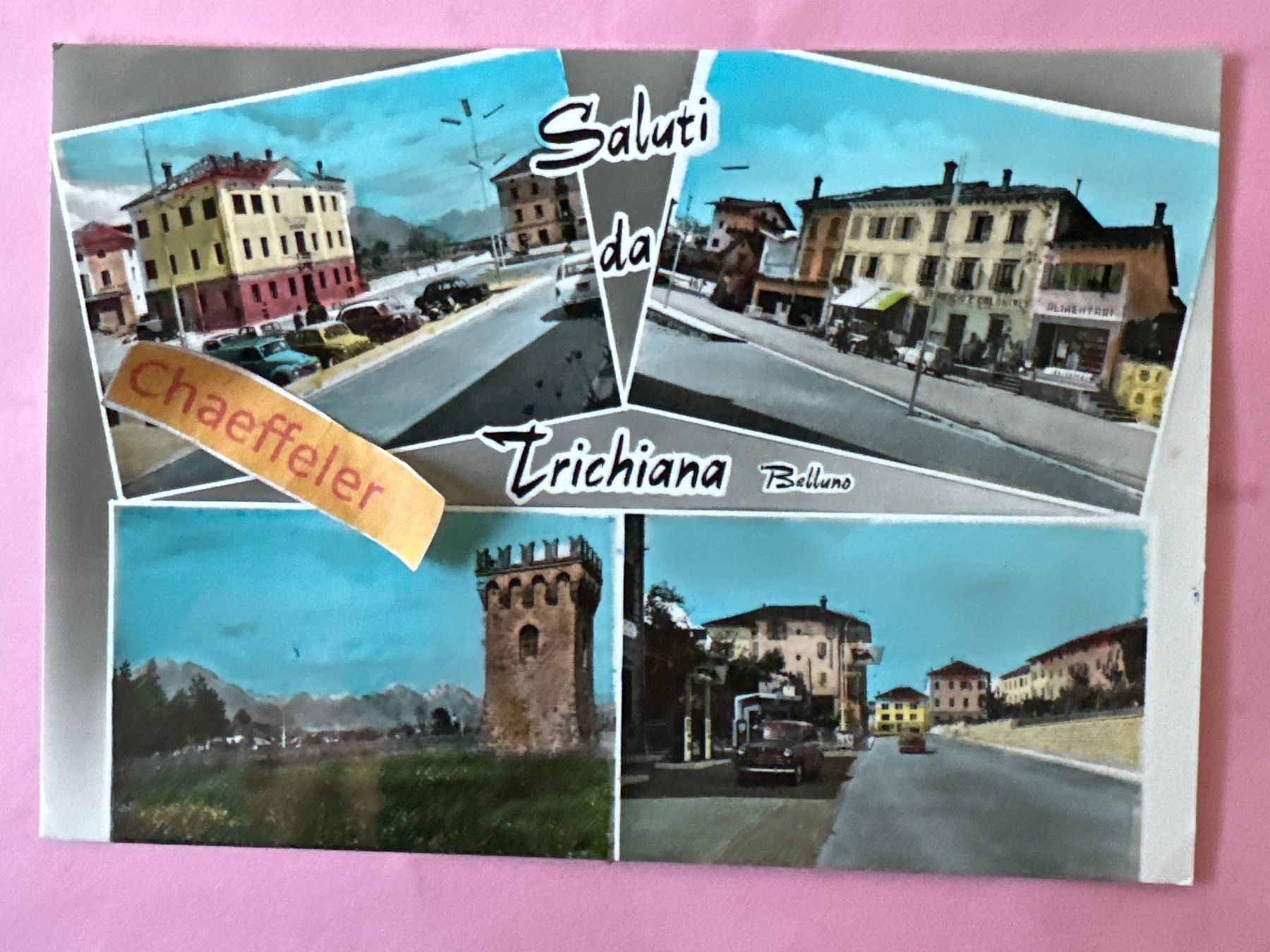 Ansichtskarten: 1964 Saluti da Trichiana Belluno – Gebraucht aus Zürich von Chaeffeler