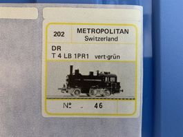 Metrop 202 Etikett Dampflok DR T4 LB