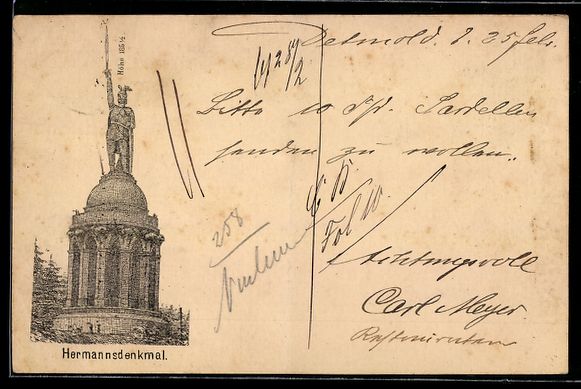 Cancelleria postale: Vorläufer-Lithographie Blick zum Herman – Usato da Berlin venduto da bartko-reher