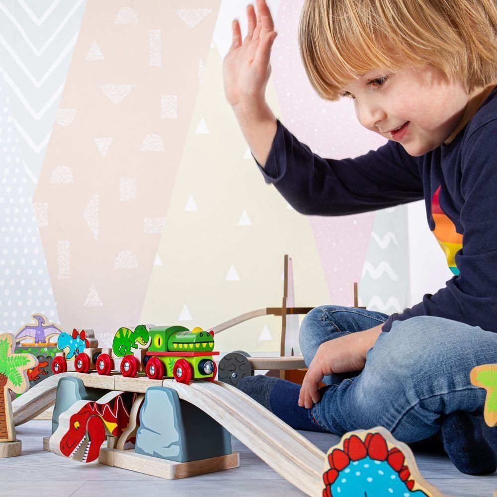 Brio Giocattoli: Holzeisenbahn "T-Rex Einsturz-Brücke" – Nuovo e nell'imballaggio originale da Malters venduto da leif 1