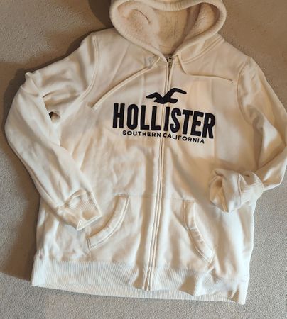 Hollister Kapuzenjacke weiss gefüttert Gr. XL *NEU*