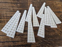 lego 47398 lot de 12 pièces White Wedge, Plate 12 x 3 Right