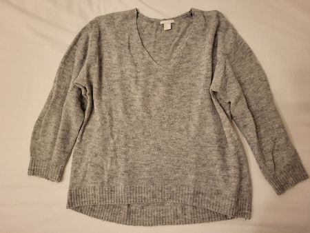 grauer V-Ausschnitt Winterpulli H&M S oversized