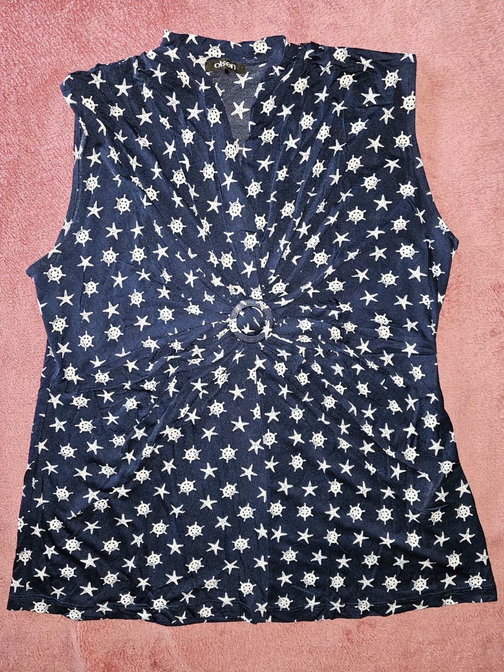 Tops: Top, dunkelblau, Anker & Seesterne, 44, NEU – Neu (gemäss Beschreibung) aus Heiden von Taronia 1