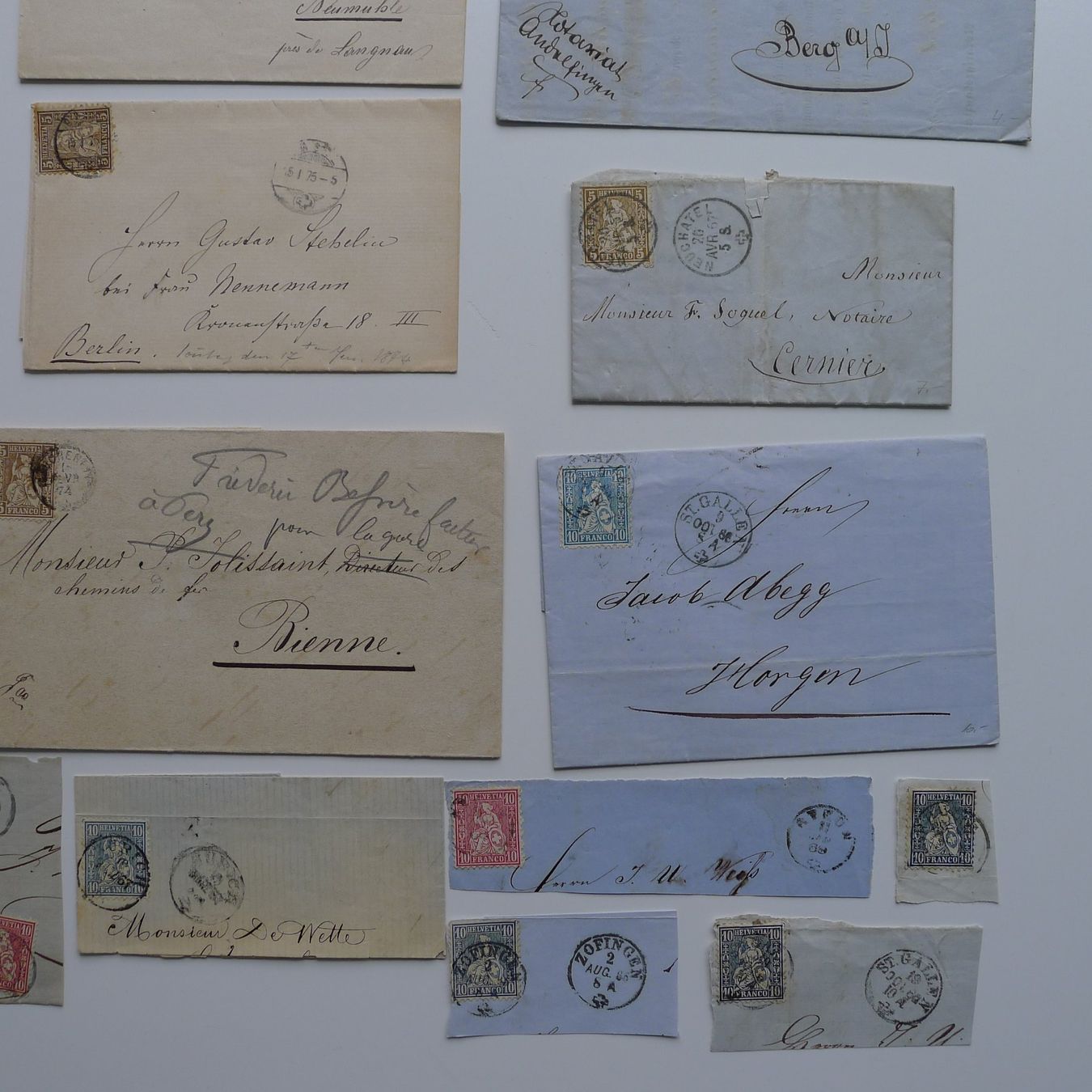 Tutti i francobolli: Sitzende Helvetia, kleine Briefe-Sammlung – Usato da Ebikon venduto da SilvioFreund 4