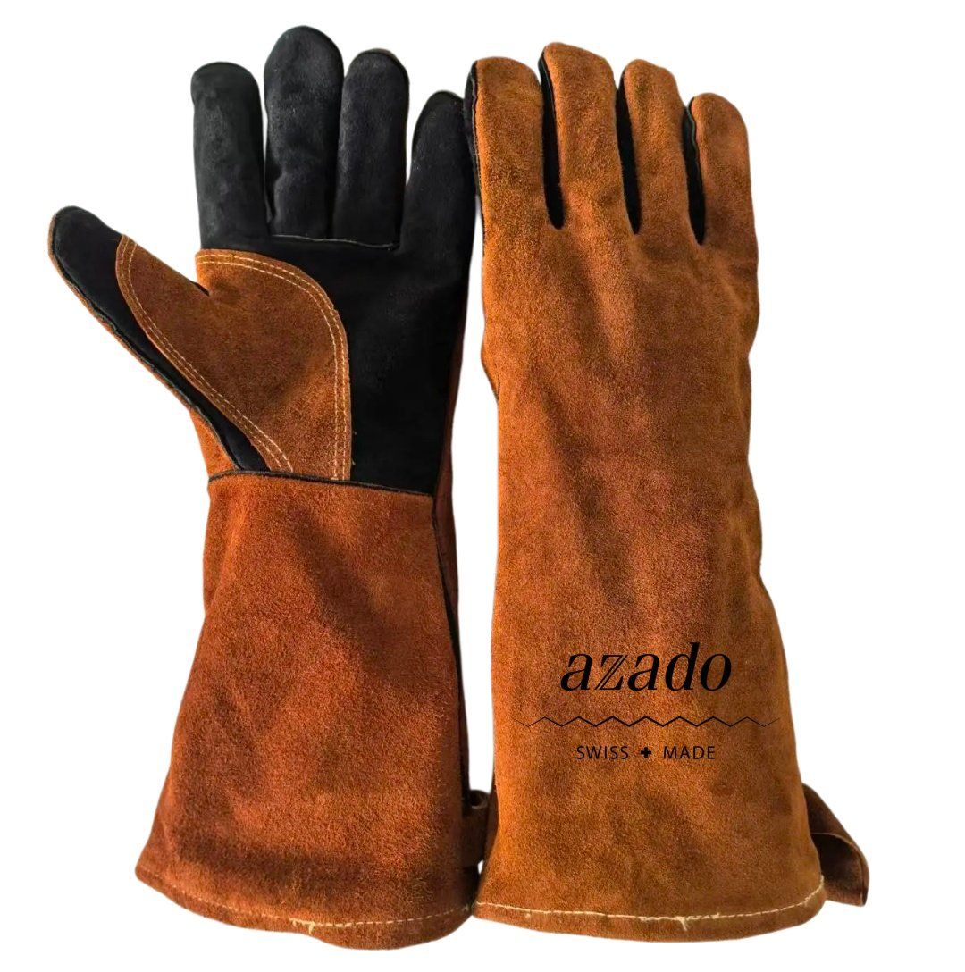 Guanti & manicotti: Grillhandschuhe Lang Braun Azado – Nuovo e nell'imballaggio originale da Wittenbach venduto da Azado