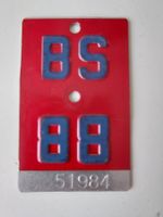 Velonummer BS 88 plaque velo