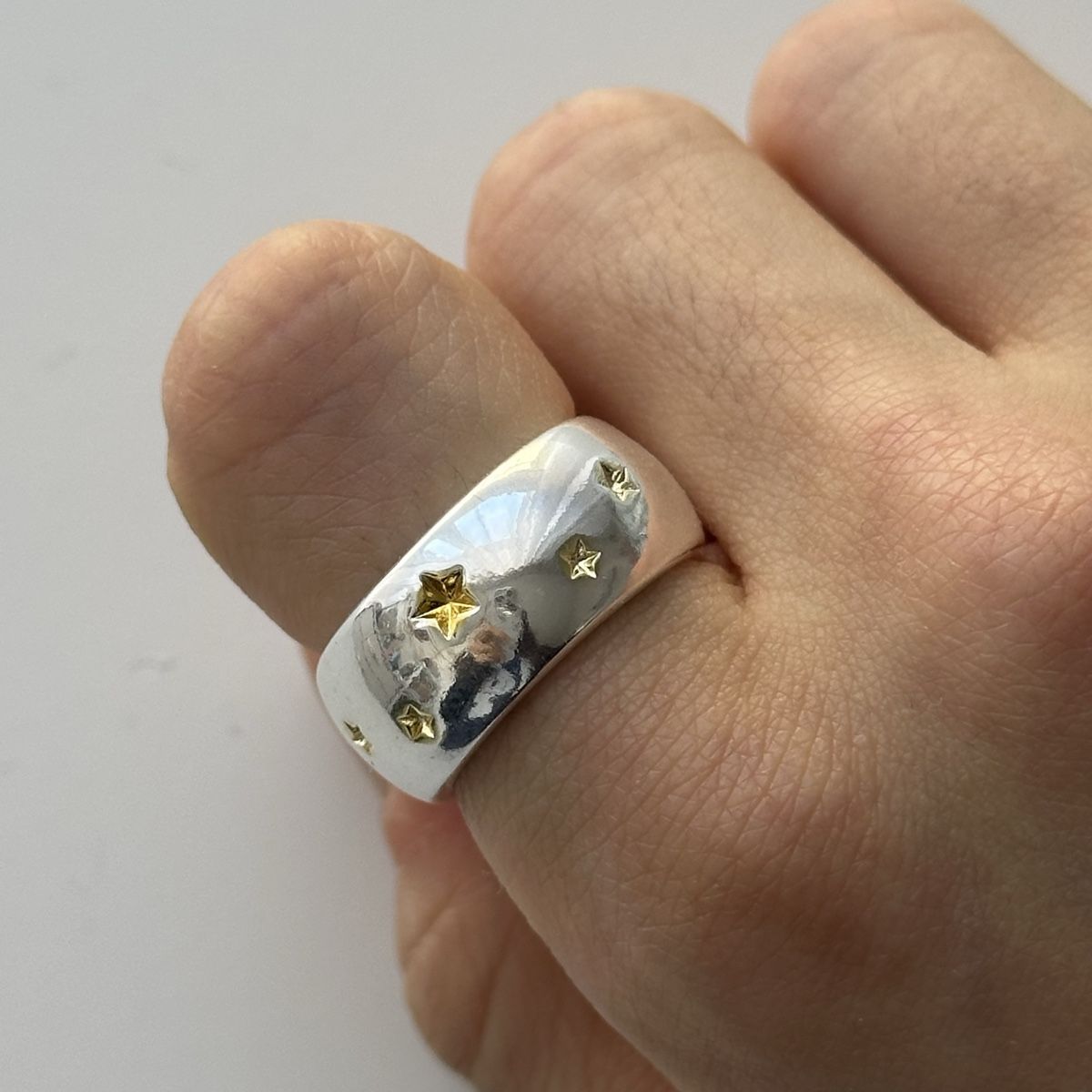 Anelli: Silber 925 Massive Stern Band Ring – Nuovo (secondo la descrizione) da Givisiez venduto da dor_xb9k