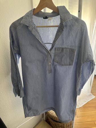 Robe chemise (bleue/blanche) - taille M - H&M