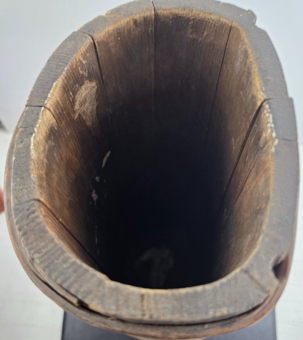 Altri elettrodomestici e apparecchi d’epoca: Antikes Holzgefäß / Butterfass / Vorratsfass Vollholz – Usato da Flums venduto da Flumsantik 2