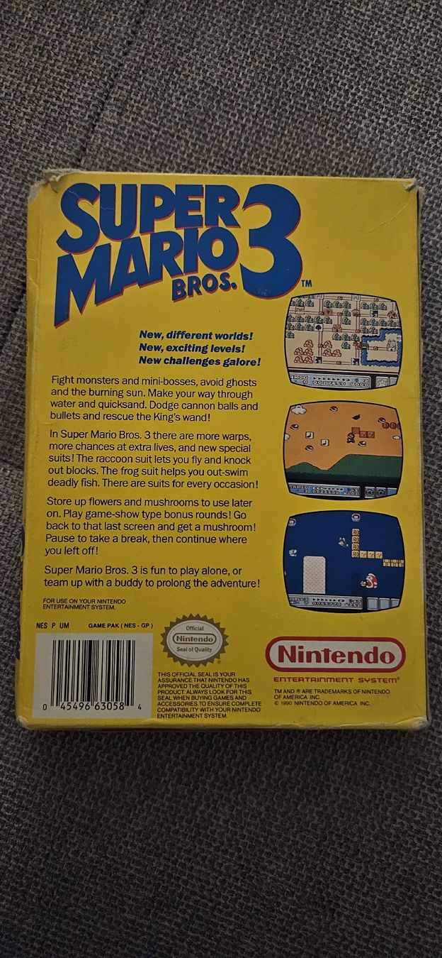 Nintendo Giochi: Super Mario Bros. 3 - NES - North America – Usato da Bretigny-Morrens venduto da Sachkiller 1