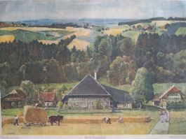 ⭐Schulwandbild  "Berner Bauernhof" von Viktor Surbek