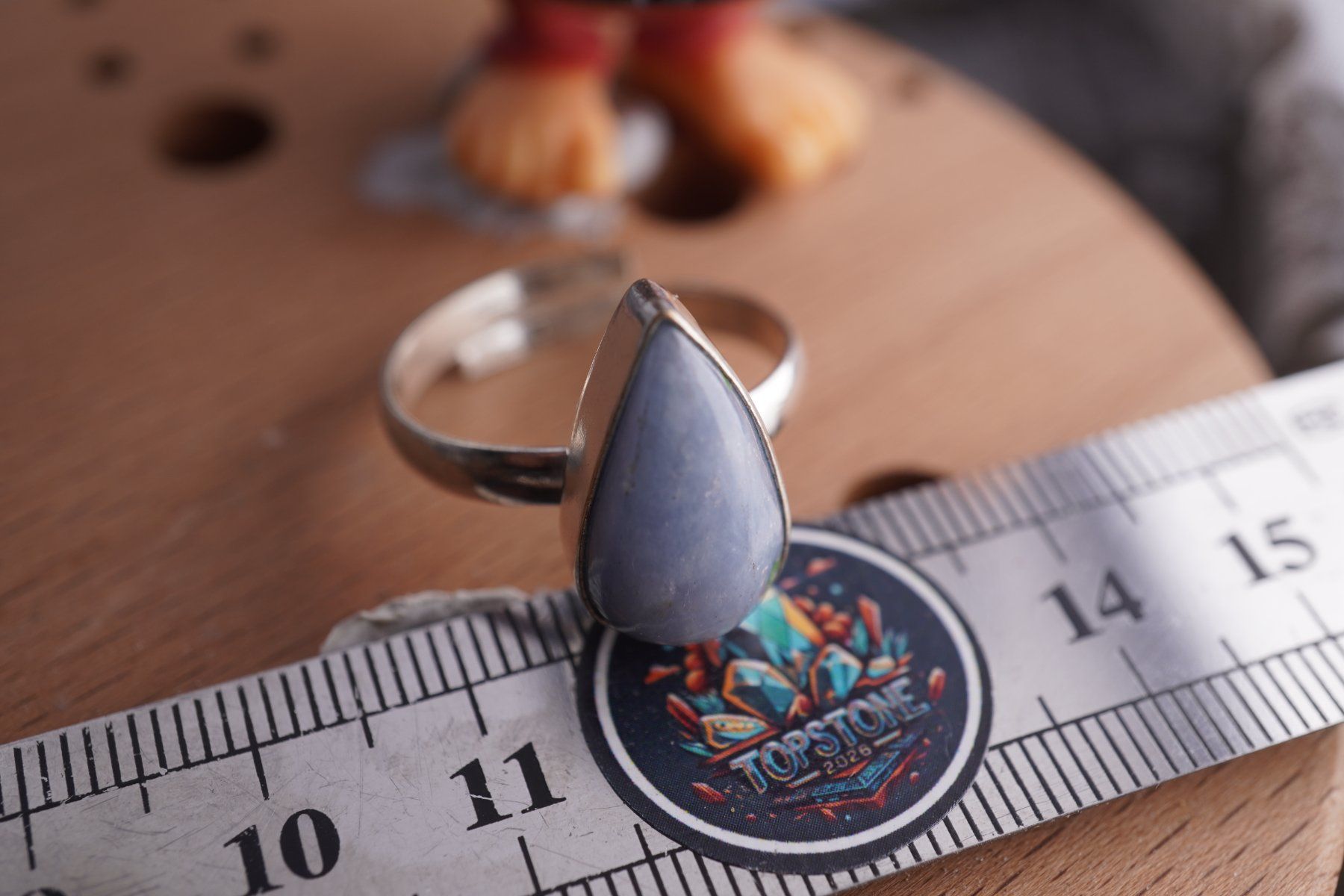 Minerali & Pietre curative: Angelit Blau    ring Grösse  Variabel     (Räumung!) – Nuovo e nell'imballaggio originale da Eschenbach SG venduto da topstone 1