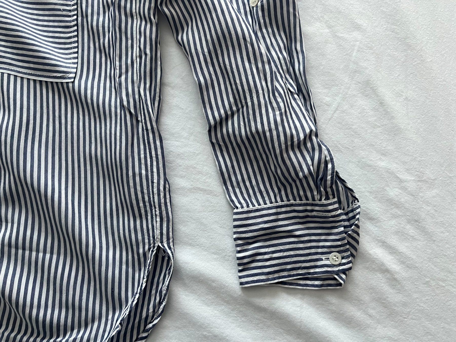 Zara Camicette: Damen Bluse lang oder 3/4 lange Ärmel Zara Farbe blau/weiss – Usato da Jona venduto da Flexer02 3
