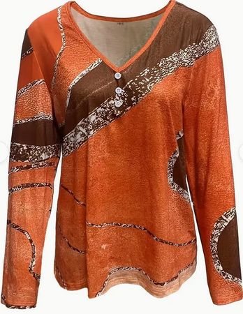 Top Langarm orange Grösse M/38