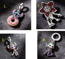 Anhänger Charm,mit Pandora kompatibel, Lilo Stitch,Joker DC