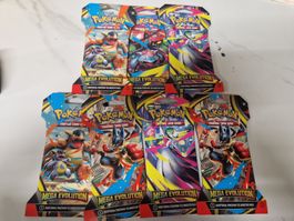 7x Pokémon Mega Evolution – Sleeved Booster EN