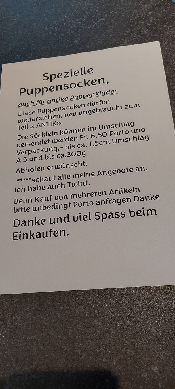 Puppen: Puppensöckli – Neu (gemäss Beschreibung) aus Muri AG von nindo1 6