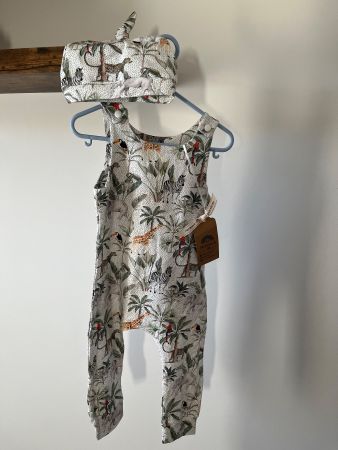 Romper suit and hat - Hand made by Gill
