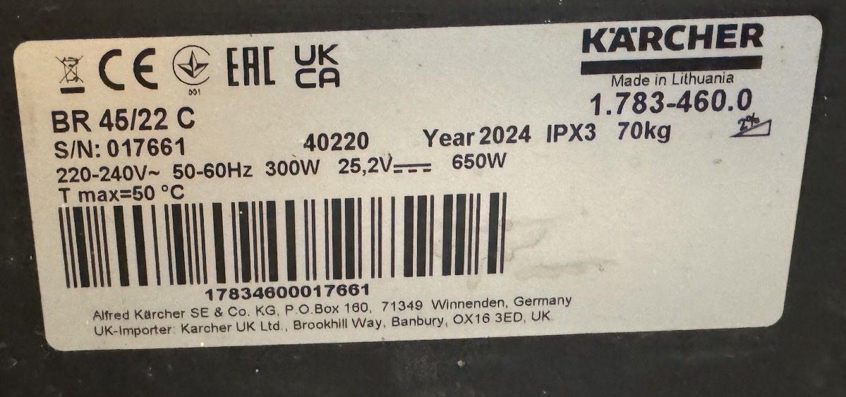 Kärcher Alle Maschinen: Kärcher br 45/22 – Neu (gemäss Beschreibung) aus Därligen von mai_lz9l 2