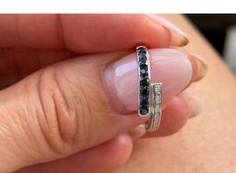Bague VRAI saphir/diamants neuve !!