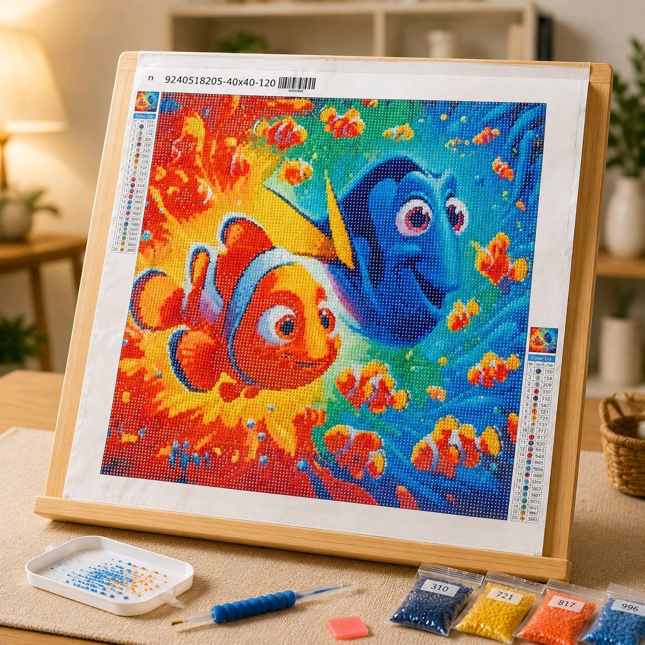 Kit bricolage: Kit diamond painting Némo et Dory – Nuovo (secondo la descrizione) da Ste-Croix venduto da Lougia