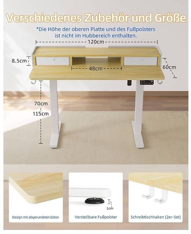 Schreibtische: Höhenverstellbarer Schreibtisch – Gebraucht aus Zürich von Lynne5 1