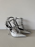Balenciaga Spike Heel Sandal White Size 38