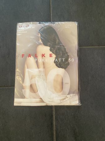 Falke Strumpfhose Pure Matt 50 DEN Schwarz Grösse M neu