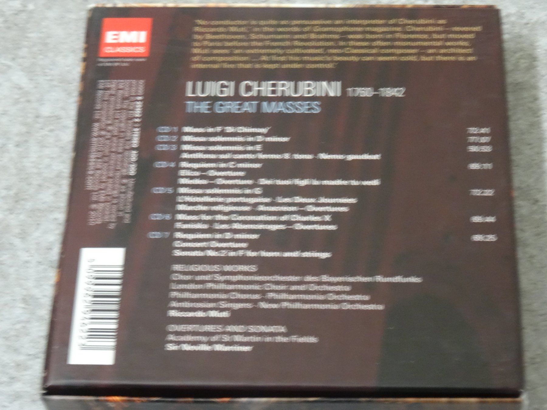 CD: Cherubini: "The Great Masses" - Riccardo Muti CD – Usato da Olten venduto da Disc-Ausverkauf 1