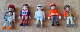 5 Playmobil Figuren u.a. Rennfahrer, Top Zustand!