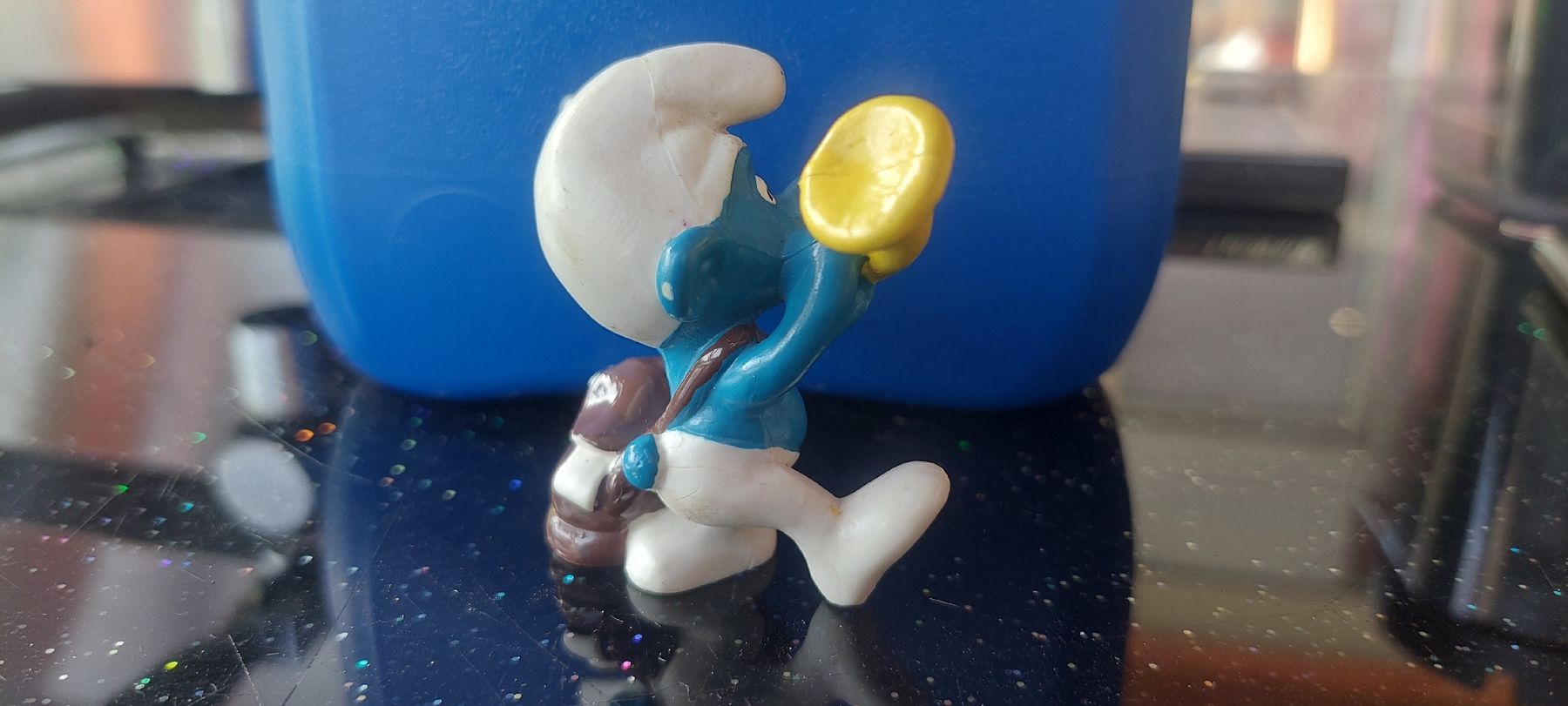Schleich Statuette: Schlumpf Figur Postbote mit Brief Schleich  – Usato da Hölstein venduto da Milka92 3