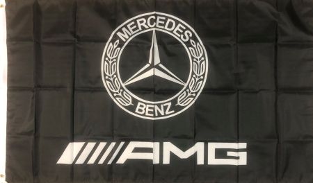 Mercedes AMG Fahne Schwarz Logo A C E G Klasse GT Brabus