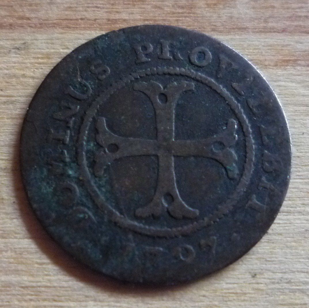 Alle Münzen: 1 Kreuzer Katon Bern, 1797 – Gebraucht aus Rieden SG von Brockehuesli 1
