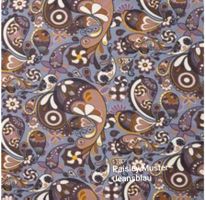 Baumwolljersey Paisley Muster - Jeansblau