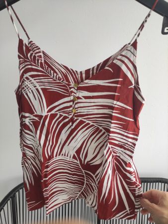 Bluse Top rostrot gemustert Gr. 34 Only