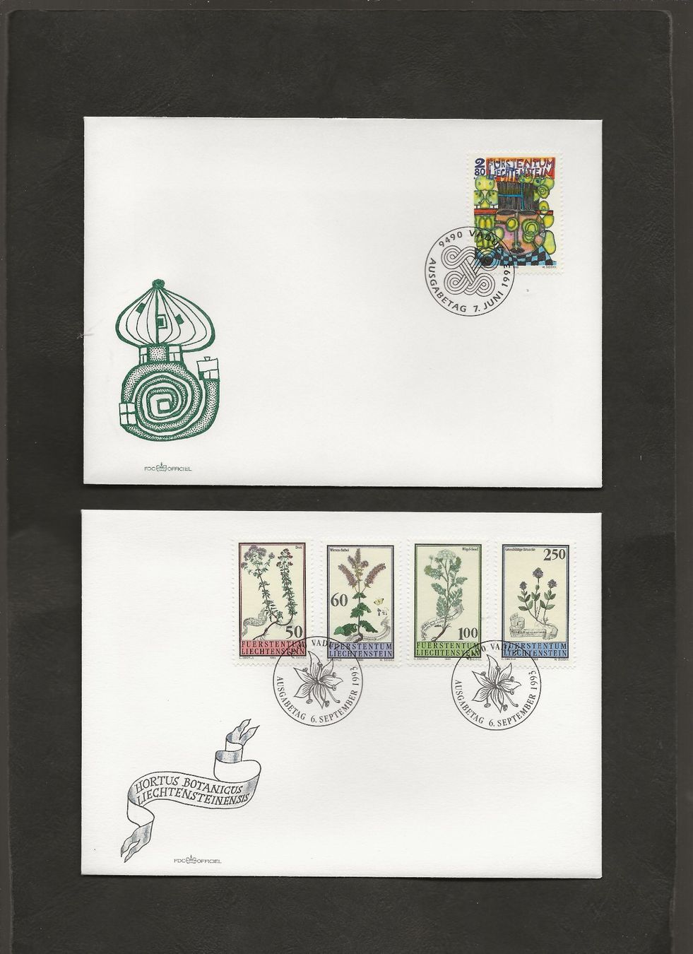 Tutti i francobolli: 16 FDC Liechtenstein 1993 bis 1994 – Usato da Au ZH venduto da xelagreb01 3