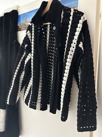 Jacke Cardigan onesize gestreift soft mesh