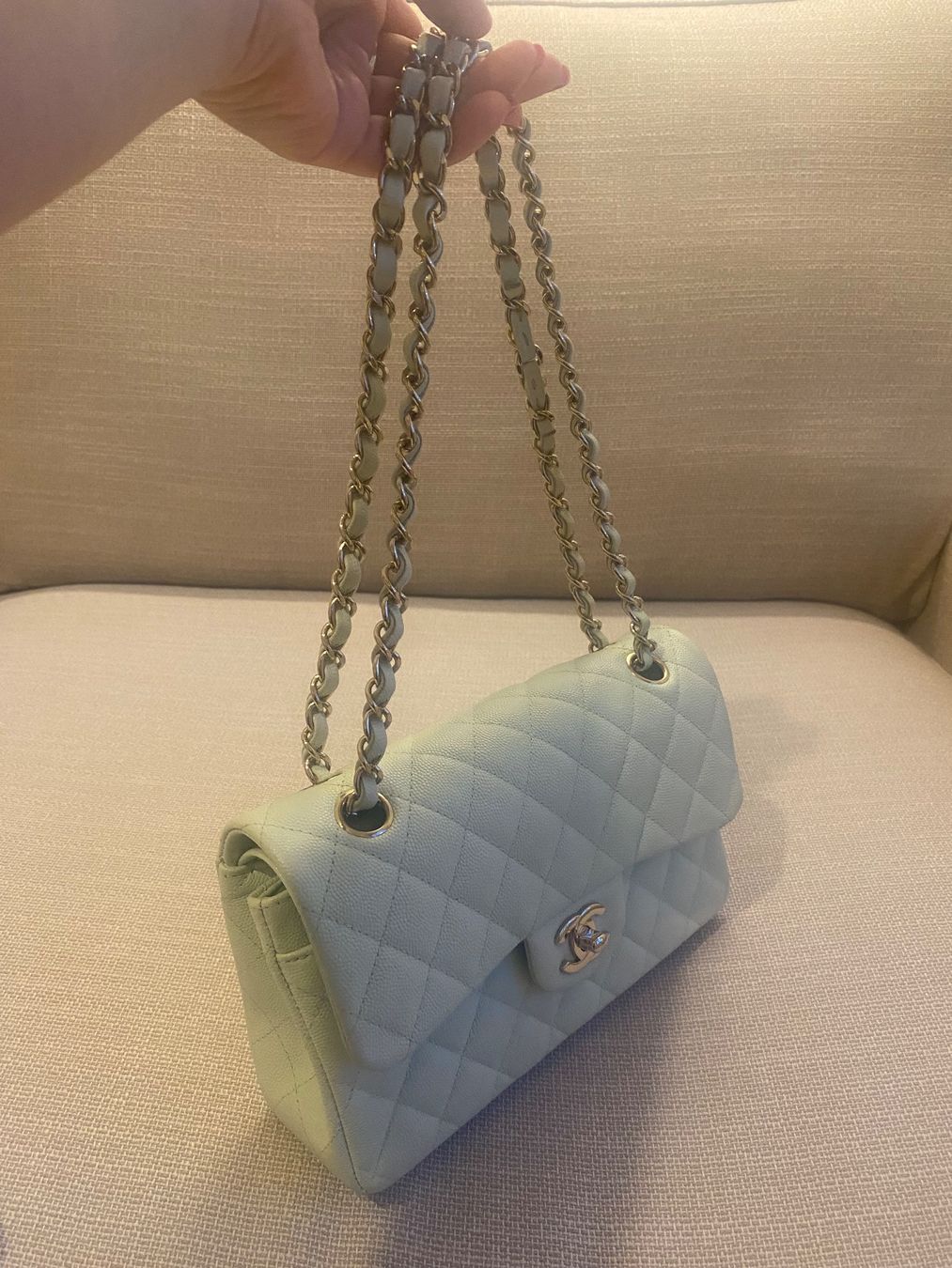 Chanel Taschen für Damen: Chanel small classic flap bag in caviar leather – Gebraucht aus Mies von Nib2011 8
