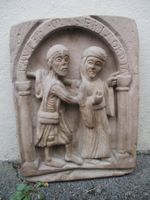 Relief-Platte "Chartres" Mittelalter roman. Kunst Skulptur