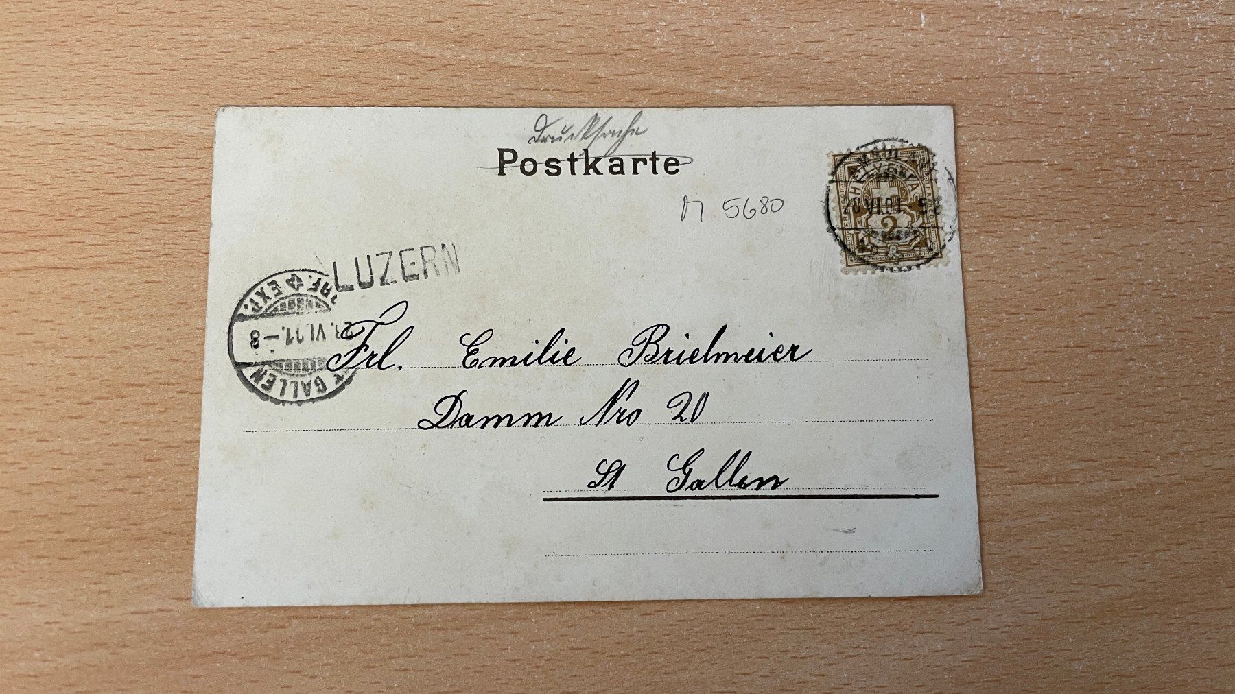 Cartoline postali: Wir wollen sein ein einig Volk von Brüdern Antik ok – Usato da Glattfelden venduto da cybermaxx 1