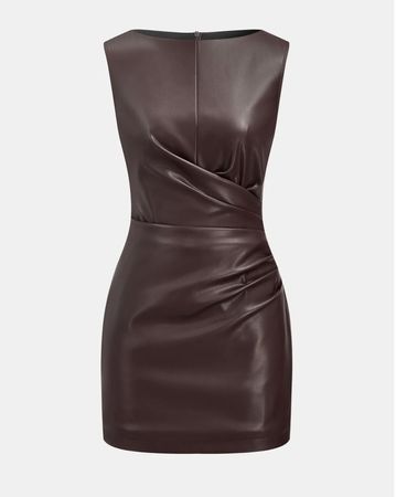 Veganes Leder MiniKleid Gr 34/36, Party, Club, Abend