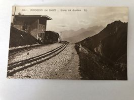 Alte Ansichtskarte Rochers de Naye Gare de Jaman Fotokarte