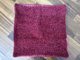 Kissenbezug 50x50 Hm Dunkelrot aus Samt - NEU!