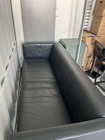 Original Walter Knoll 3er-Sofa aus Leder, schwarz