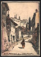 Handgemalt, sign. Carl O. Arends: Idylli